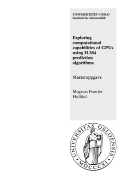 Exploring computational capabilities of GPUs using H.264 prediction