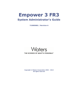 Empower 3 FR3 System Administrator`s Guide