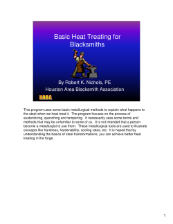 Basic Heat Treating for Blacksmiths
