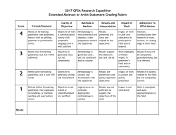 2017 GPSA Research Exposition Extended Abstract or Artist