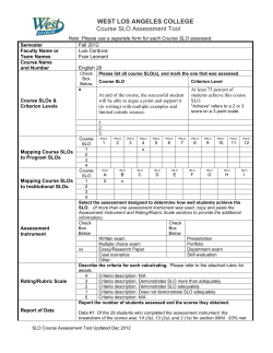 English 28 - West Los Angeles College