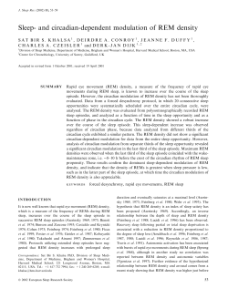 Sleep- and circadian-dependent modulation of REM density