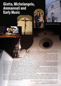 Giotto, Michelangelo, Ammannati ande Early Music