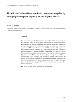 The effect of minerals on non-ionic compound sorption by changing