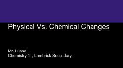 Physical Vs. Chemical Changes