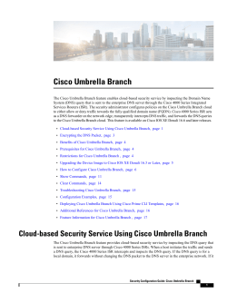 Configuring Cisco Umbrella Branch