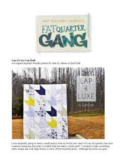 Lap Of Luxe Lap Quilt - Art Gallery Fabrics blog