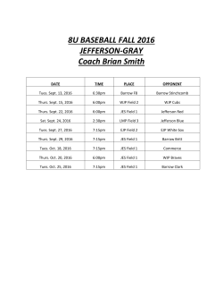 8U BASEBALL FALL 2016 JEFFERSON