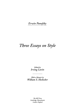 Essays on Style - Institute for Advanced Study