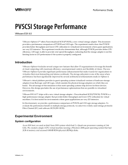 PVSCSI Storage Performance