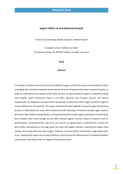 40-Sugars` Effect on Oral Bacterial Growth