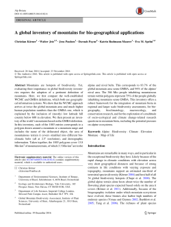 A global inventory of mountains for bio