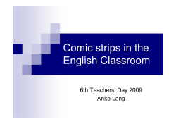 Comic strips in the English Classroom