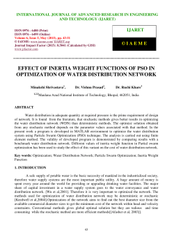 effect of inertia weight functions of pso in optimization of