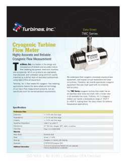 Cryogenic Turbine Flow Meter