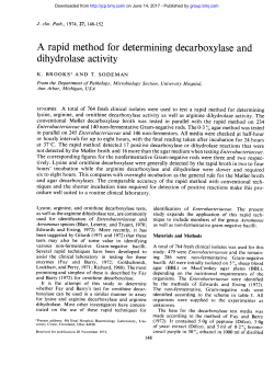 A rapid method for determining decarboxylase and dihydrolase activity