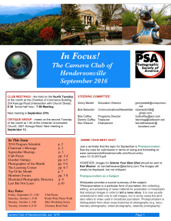 September 2016 - Camera Club of Hendersonville