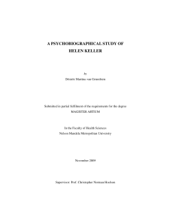 a psychobiographical study of helen keller