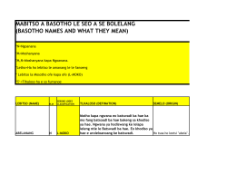 mabitso a basotho le seo a se bolelang