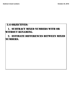 Subtract mixed numbers