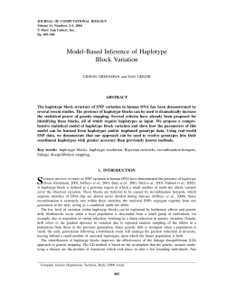 Model-Based Inference of Haplotype Block Variation