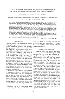 Effect of Increased Bird Population in a Fixed Cage Area