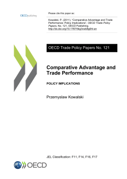Comparative Advantage and Trade Performance