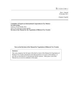 Introduction to International Double Taxation and Tax Evasion and