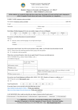 French Form_BD_16-17 - Universit&agrave; Cattolica del Sacro Cuore
