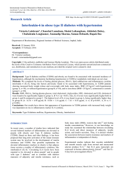 Interleukin-6 in obese type II diabetes with hypertension