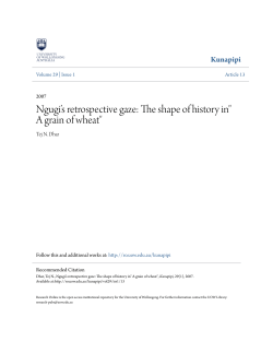 Ngugi&acirc;&bull;Žs retrospective gaze: The shape of