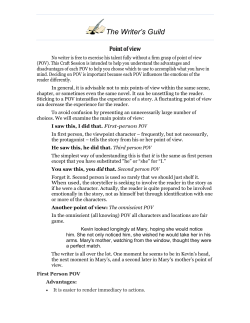 Point of View - Writers Guild