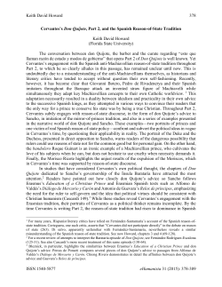 378-389 Cervantes`s Don Quijote, Part 2, and the