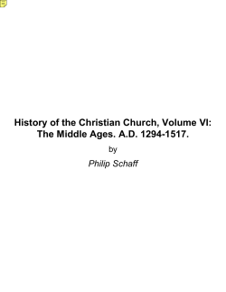 History of the Christian Church, Volume VI: The