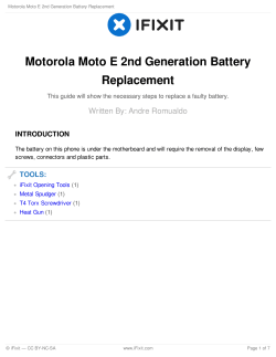 Motorola Moto E 2nd Generation Battery Replacement