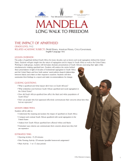 the impact of apartheid
