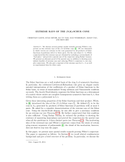 EXTREME RAYS OF THE (N,K)-SCHUR CONE 1 - Math-UMN
