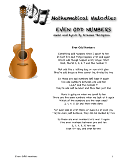 Even Odd Numbers