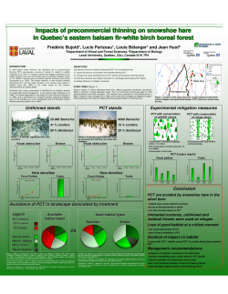 Impacts of precommercial thinning on snowshoe hare in Quebec`s