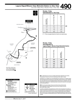 Laguna Niguel/Mission Viejo Metrolink Station to Aliso Viejo