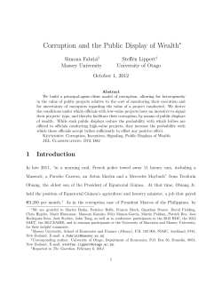 Corruption and the Public Display of Wealth