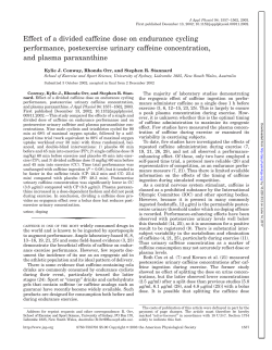 Effect of a divided caffeine dose on endurance cycling performance
