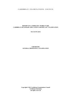 caribbeanexaminations council report on candidates` work in