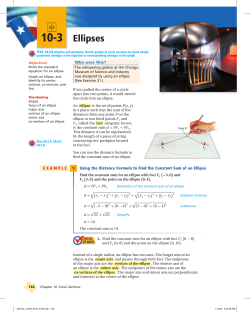 10-3 Ellipses