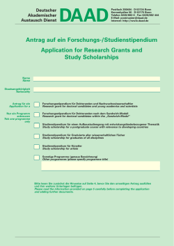 Bewerbungsformular DAAD Vollstipendium | pdf