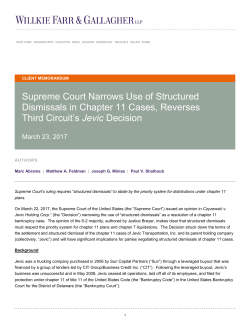 Supreme Court Narrows Use of Structured Dismissals in Chapter 11