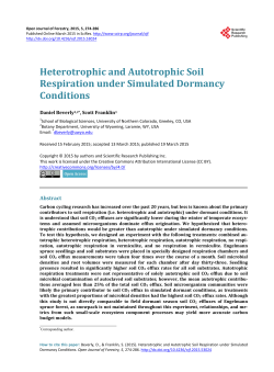 Heterotrophic and Autotrophic Soil Respiration under Simulated