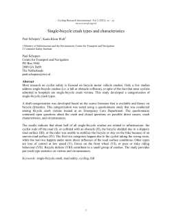 2. Single-bicycle crash types and characteristics