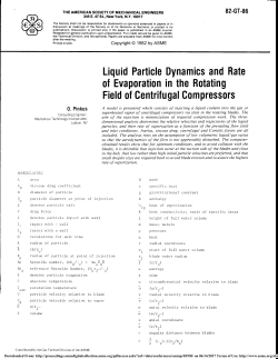 Liquid Particle Dynamics and Rate of Evaporation in the Rotating