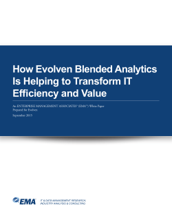 How Evolven Blended Analytics Is Helping to Transform IT